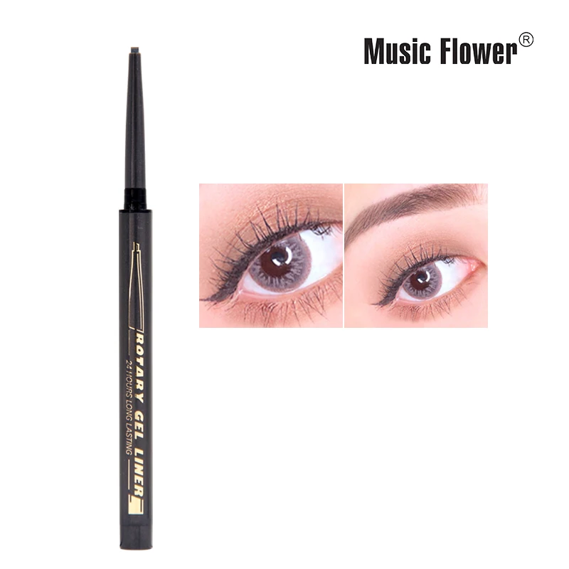 Music flower eyeliner pencil 13 colors white green blue black waterproof long lasting rotary matte gel eyeliner MU022 Music flower eyeliner pencil 13 colors white green blue black waterproof long lasting rotary matte gel eyeliner MU022