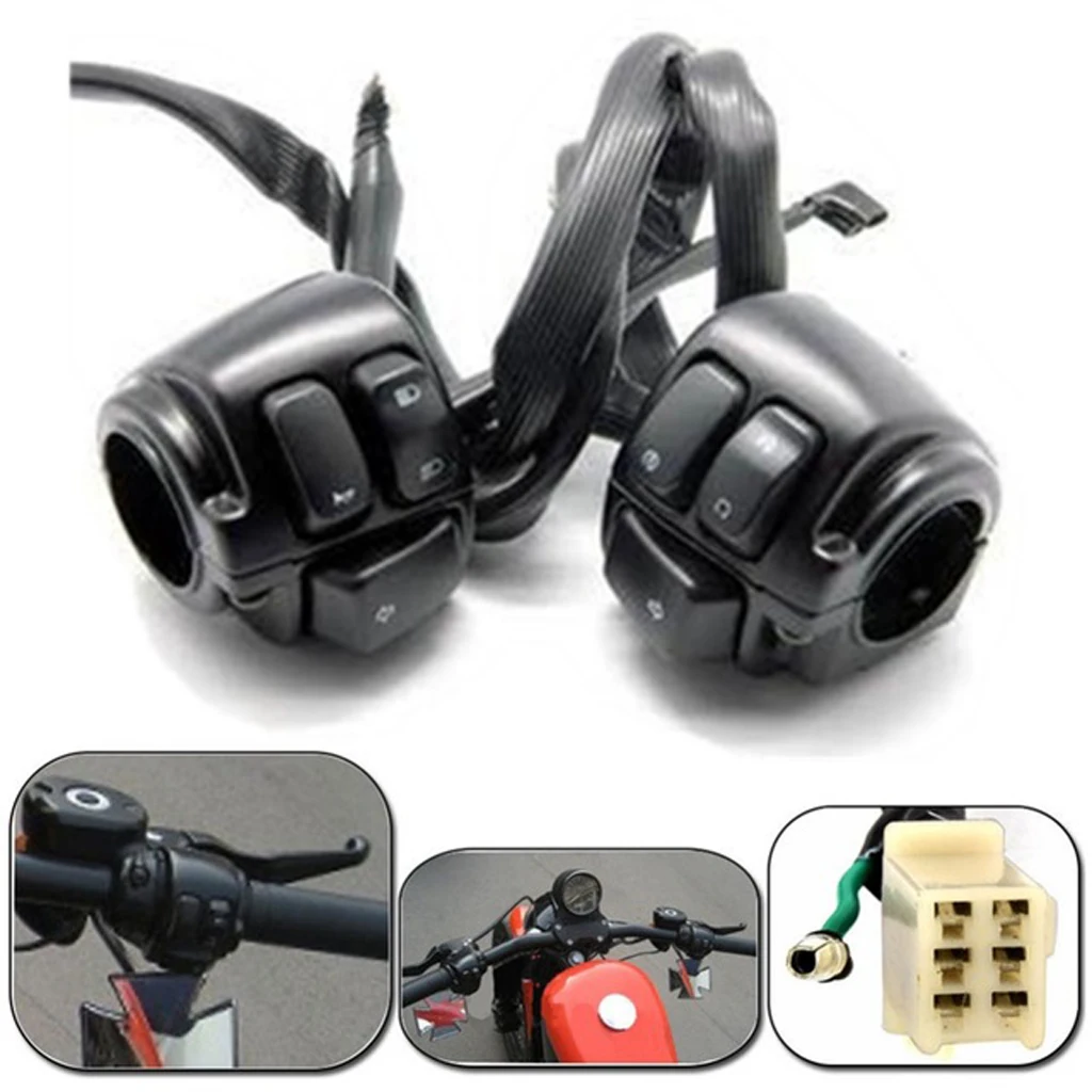 25mm 1" Handlebar Horn Turn Signals ON/OFF Switch For Harley
