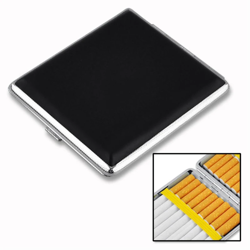 

20 Sticks Metal Cigarette Box Personalized Creative With Rubber Band Cigarette Box Holder Metal Cigarette Case Gadgets For Men