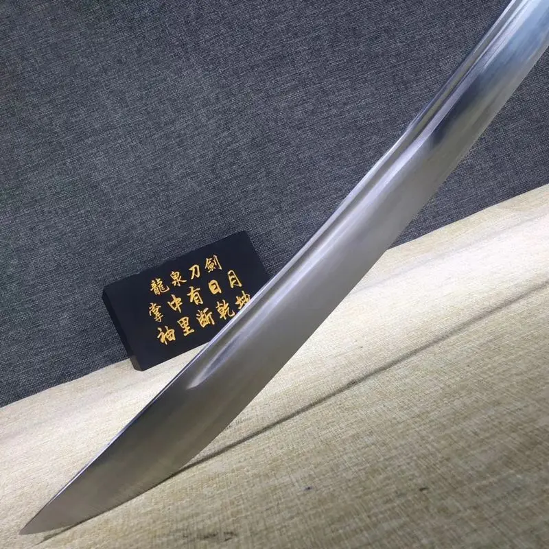Hand-Forged Broadsword WUSHU sword Manganese steel blade Saber DAO Wood Saya