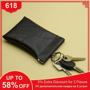 

2020 New Fashion Leather Long Pocket Key Wallet Keyring Coin Purse Women Men Small Short Money Change Bag Little Card Holder