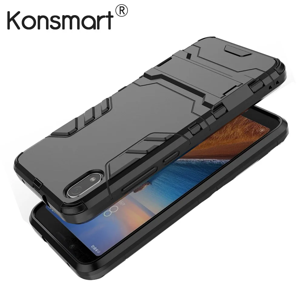 

KONSMART 2019 New Redmi 7A Case Armor Hard Shockproof Phone Cover For Xiaomi Redmi 7A Global Version 2/16GB 32GB 5.45" Capa