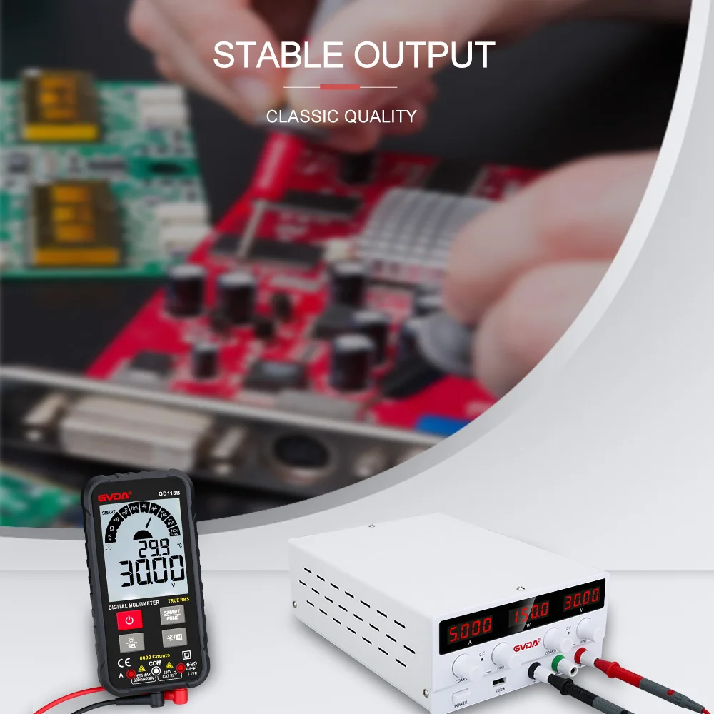 GVDA USB DC Regulated Laboratory Power Supply Adjustable 30V 10A Voltage Regulator 60V 5A Stabilizer Switch Bench Power Source