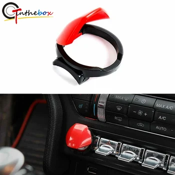 

GTinthebox Red Engine Start/Stop Push Button Control Switch Cover For 2015-up Ford Mustang