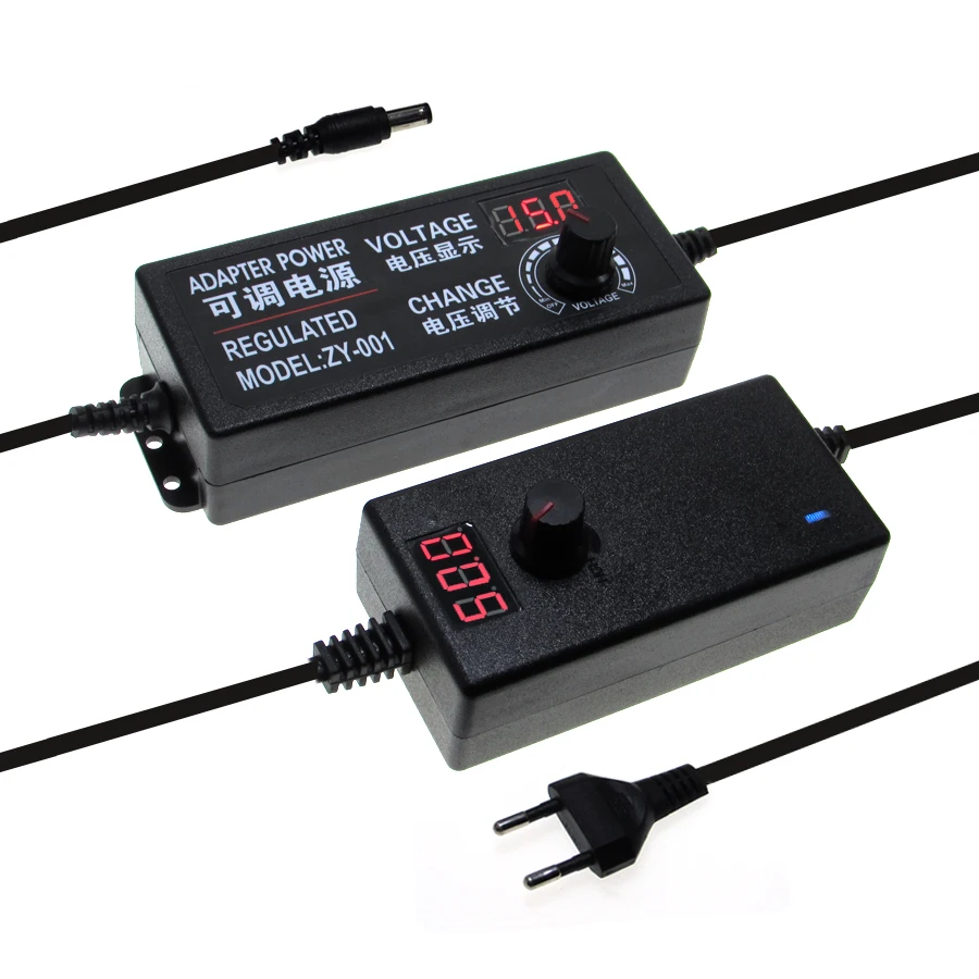 

Adjustable AC To DC Power Supply 3V 5V 6V 9V 12V 24V 1A 2A 5A Transformers 220V To 12V Adjustable Power Supply Adapter 12 V