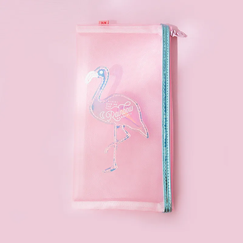 Milkjoy сетка Фламинго косметичка Harajuku Лазерная оболочка студенческий чехол