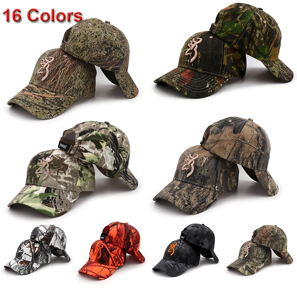 

16 Colors Outdoor Unisex Camping Camouflage Cap Browning Baseball Hunting Fishing Caps Jungle Airsoft Tactical Hiking Camo Hats