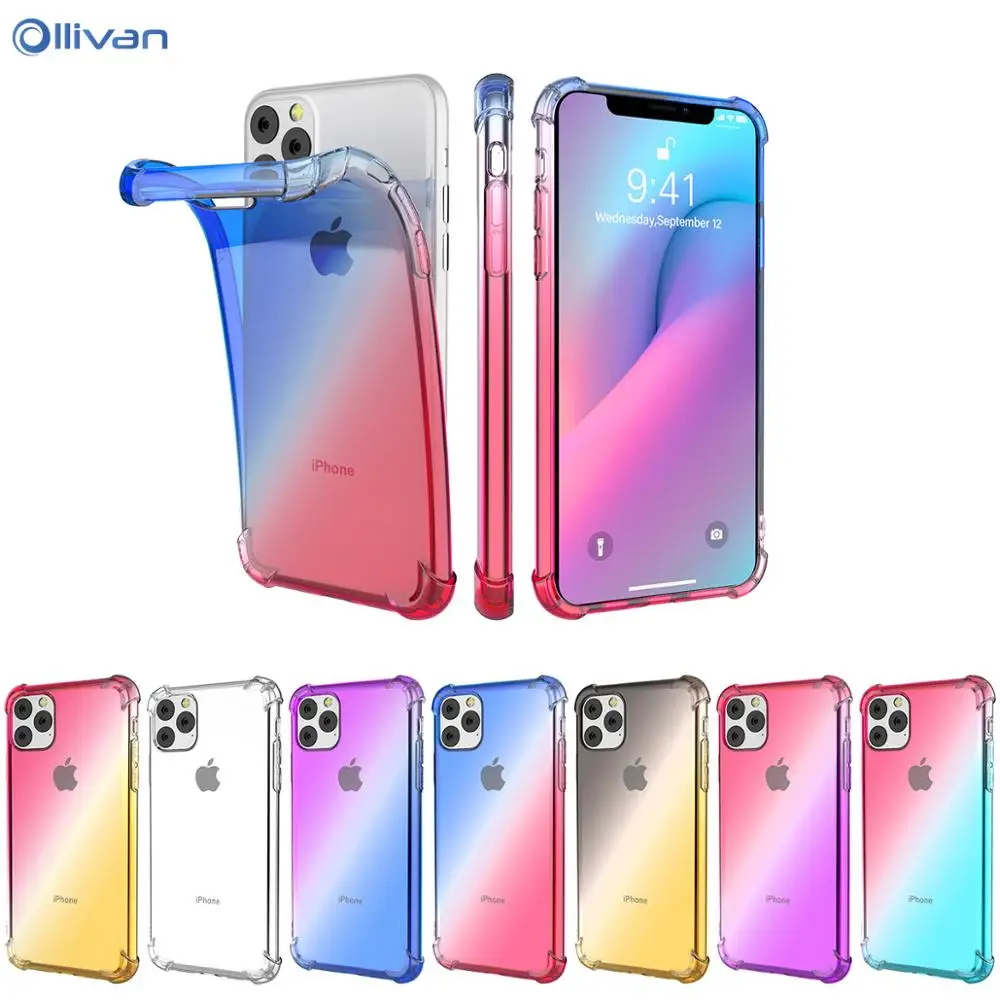 

Cute Candy Color Gradient Phone Case For iPhone 11 Pro Max 2019 New Soft Silicone For iPhone 11Pro 11 Cover Coque Carcas Fundas