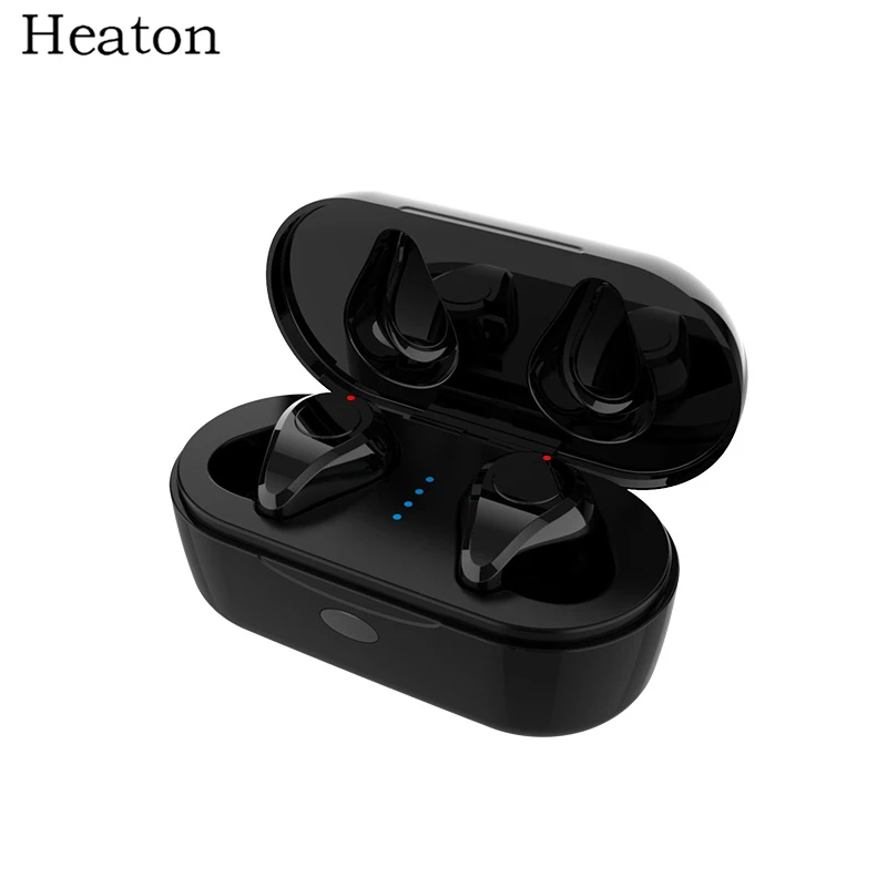 

Heaton TWS-Q6 Wireless Bluetooth Earphone V5.0 with Mic Stereo Bluetooth Sports Headset IPX5 Waterproof with Charging Box