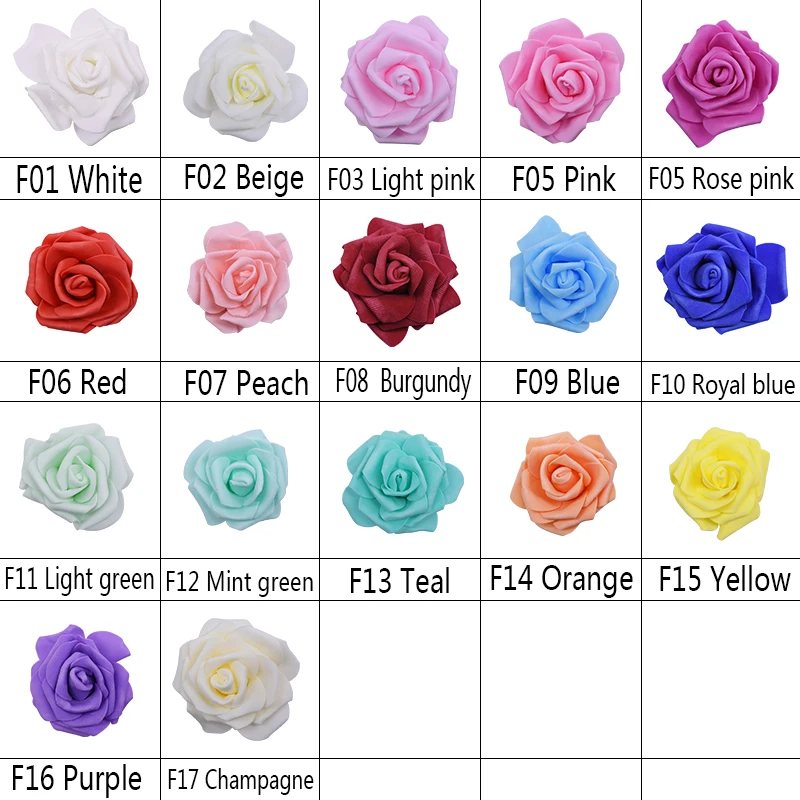 30Pcs/lot 8cm Big PE Foam Roses Artificial Flower Heads For Wedding Event Decoration DIY Wreaths Home Garden Decorative Supplies