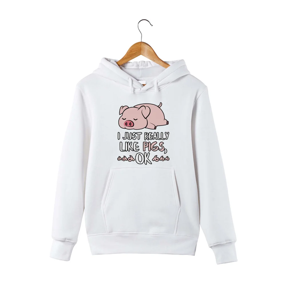  I Just Really Like Pigs Sweatshirts Pullover Funny Unisex Hoodie