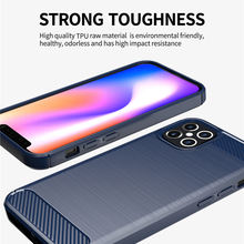 For iPhone 12 Pro Max Case Carbon Fiber Anti-knock Shockproof Silicone Case For iphone SE 2020 iphone 12 Pro Max 11 Pro X XS