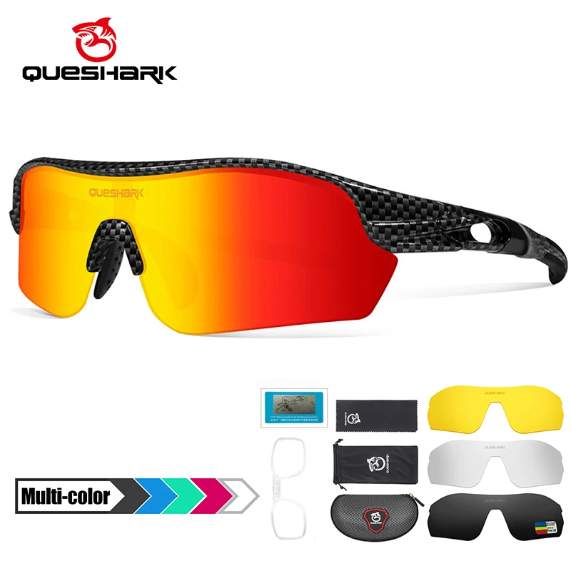 Queshark Women Men Polarized Cycling Sunglasses Sports Mtb Bicycle