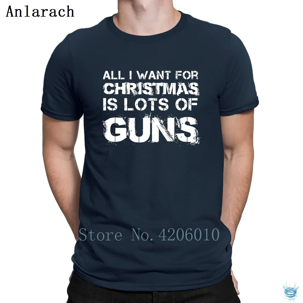 Gun All I Want For Christmas Is Lots Of Guns Tshirts Newest Cheap HipHop Summer Tshirt For Men Fitted Cotton Tee Shirt Printing