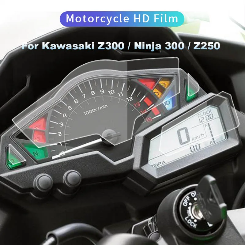 

Защитная пленка от царапин для мотоциклов, кластер для защиты экрана, защитная пленка для инструментов для Kawasaki Ninja300 Z300 Ninja250