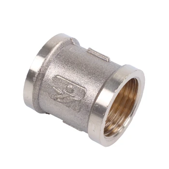 

G 1/2 inch Female Thread Brass Straight Coupling Connector for Water Air Fuel Pipe