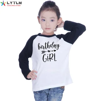 

LYTLM Baby Girl Tshirt Birthday Girl Tee Shirt Fille Toddler Girl Fall Clothes Camiseta Infantil Grls Top Girls T Shirts White
