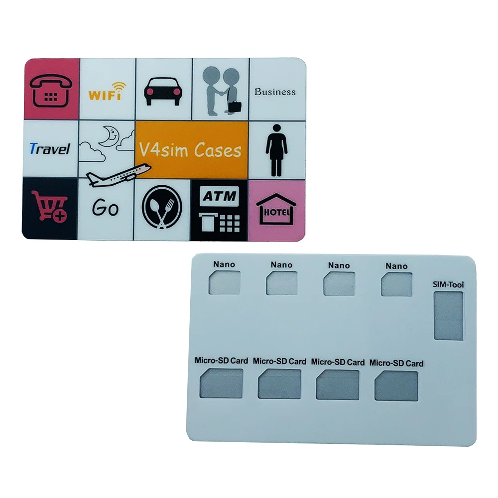 Nano Card and pin holder, Holds 4 pcs Nano Cards ,4 Pcs TF Card and lphone pin