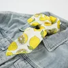 Bright Color Spring Summer Small Square Silk Scarf For Women Female Neck Scarfs Printed Lemon Hair Scarf Girls Kerchief 50X50CM 2