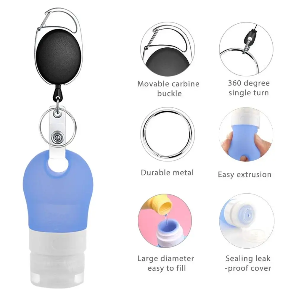 3Pack Portable Silicone Travel Bottles Set, Empty Hand Sanitizer Bottles Container, Shampoo, Liquid, Cosmetic Bottles 3Pack Portable Silicone Travel Bottles Set, Empty Hand Sanitizer Bottles Container, Shampoo, Liquid, Cosmetic Bottles