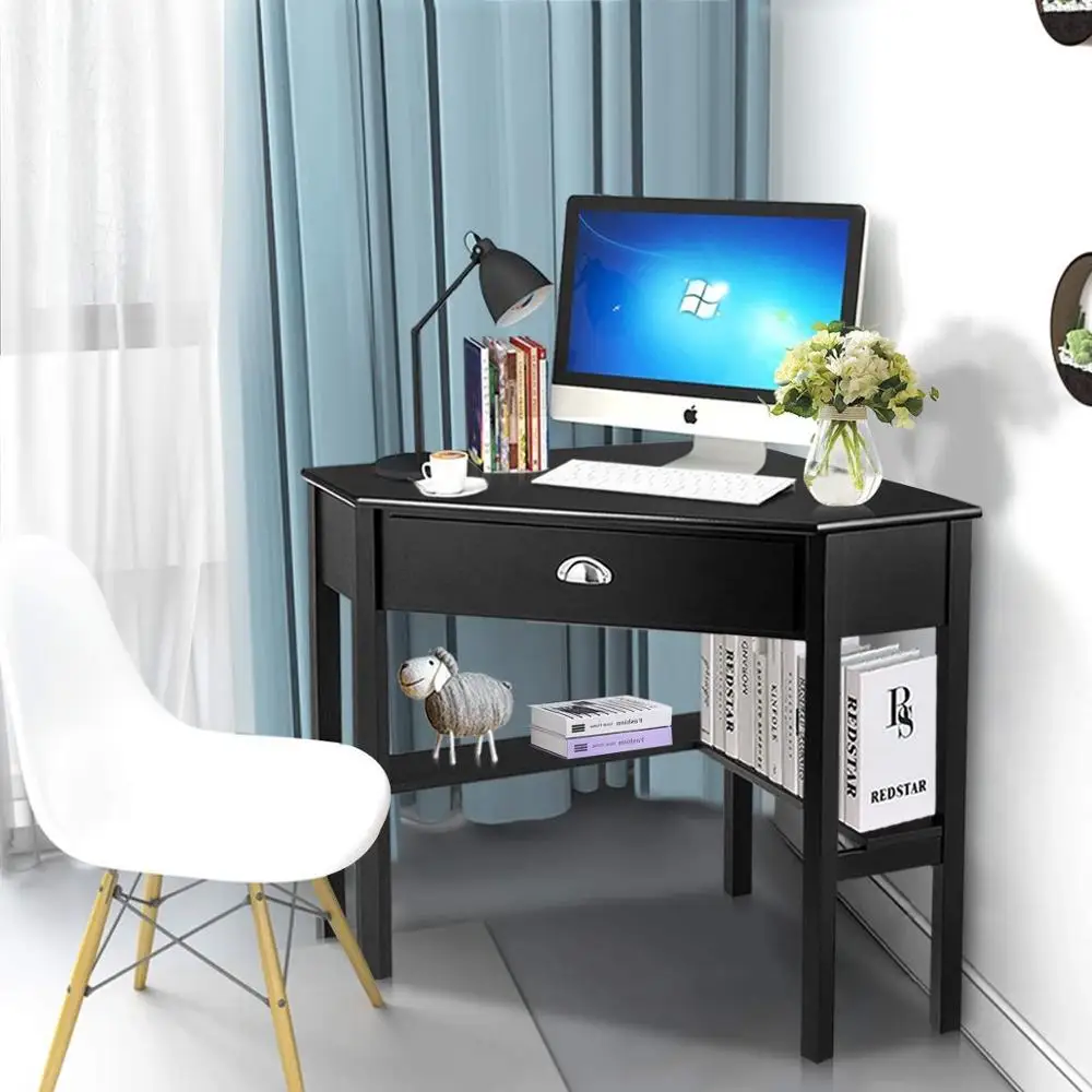 

Modern L-Shaped Desk Corner Computer Desk PC Laptop Study Table Workstation Home Office Wood & Metal