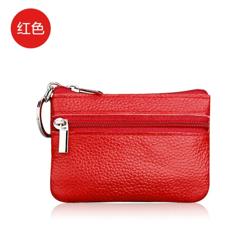 Key Holder Women Casual Genuine Leather Car Keyring Pouch Coin Purse Case Wallet