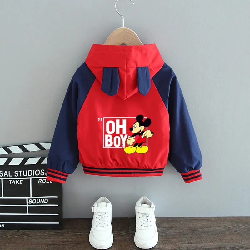 winter fleece jacket Children's Clothing Cartoon Mickey Minnie Jacket Autumn Coat Baby Boy Girl Outing Clothes Jacket Boys Spiderman Clothes red leather coat