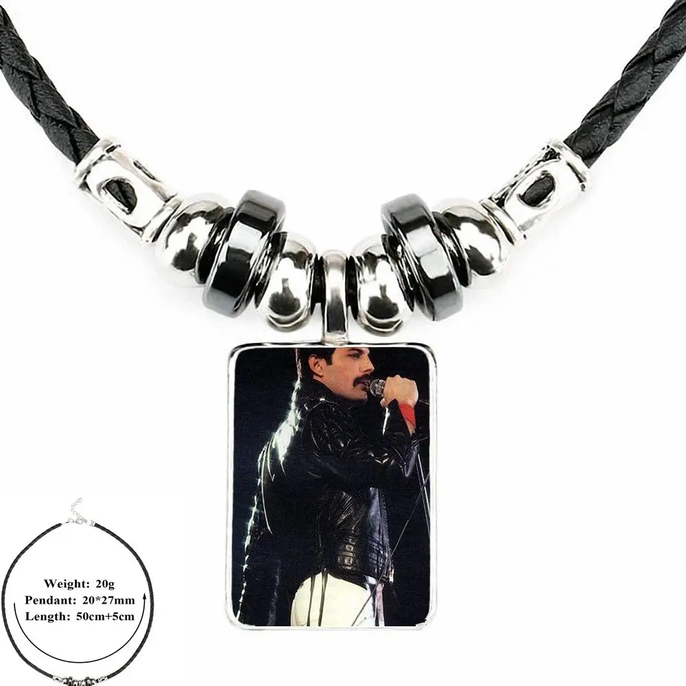 EJ Glaze Coque queen Фредди Меркьюри черная кожаная подвеска-бусы ювелирные изделия с бриллиантами кулон кристалл для женщин подарок для девочек