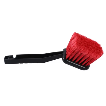 

Car Wheel Brush Tire Cleaner With Red Bristle And Black Handle Washing Tools For Auto Detailing Motorcycle Cleaning Carclean