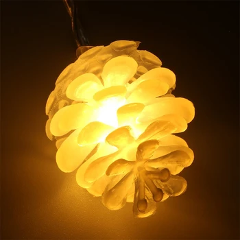 

Pine Cones Christmas Garland Lights 20LED Fairy Lights Pinecone String Lights For Xmas Holiday Tree Home Decoration Useful
