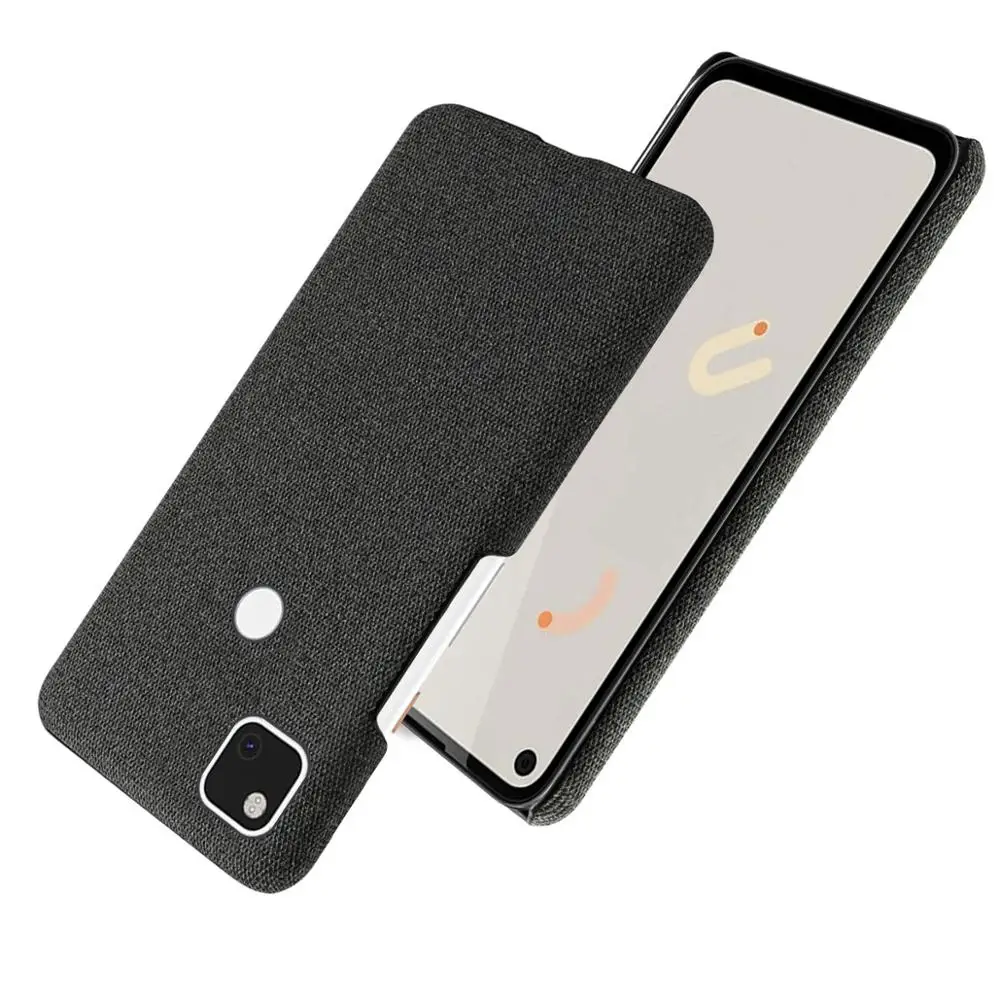 

For Google pixel 4a Cloth Texture Fit Cover for pixel 4 4XL 3A 3XL 2 3 Febric Fundas Antiskid Anti-fall Coque for pixel 4a Case