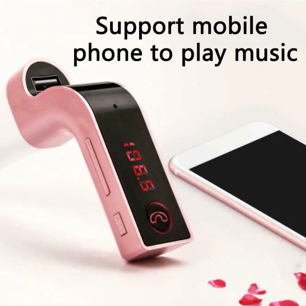 4-в-1 Hands Free комплект беспроводной связи bluetooth для автомобиля FM передатчик MP3 музыкальный плеер с 3,5 мм аудио кабель для подключения к Поддержка TF карты