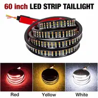 12V Universal 60” Car/Truck Tailgate Triple Row LED Strip Light Bar with 5 Light Modes