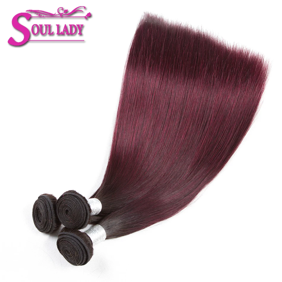 Soul Lady Hair 1B 99J пучки волос от светлого до темного цвета с закрытием цветные