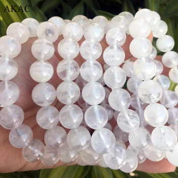 

AKAC free shipping Natural white phantom quartz bracelet approx10-11mm