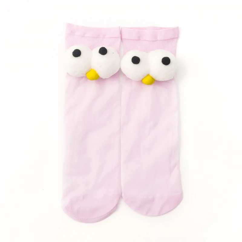 1 Pair of Socks With Big Eyes Thin, Breathable, Solid Color, Front and Back, Personality Cute Cartoon Straight Parent-Child Sock - Цвет: 07