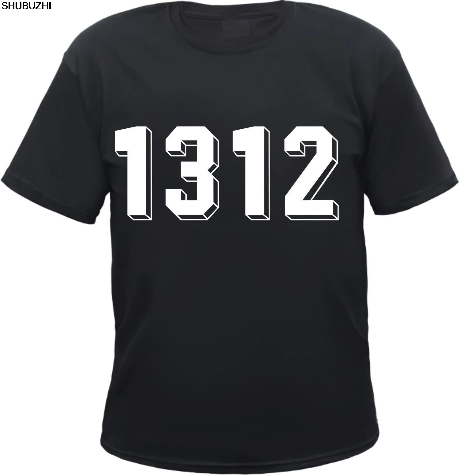 

1312 T-Shirt - Schattenzahlen - S bis 5XL - Schwarz - funshirt dreizehnzwolf 100% Cotton Brand New T Shirts sbz3541