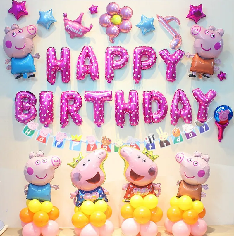 Marinero Propuesta alternativa Sierra Decoracion Cumpleaños Años Niña, Globos Rosa Pig Cumpleaños, Feliz  Cumpleaños Años Decoracion, Globos Número 4, Pancarta Happy Birthday Para |  trasquavillage.com