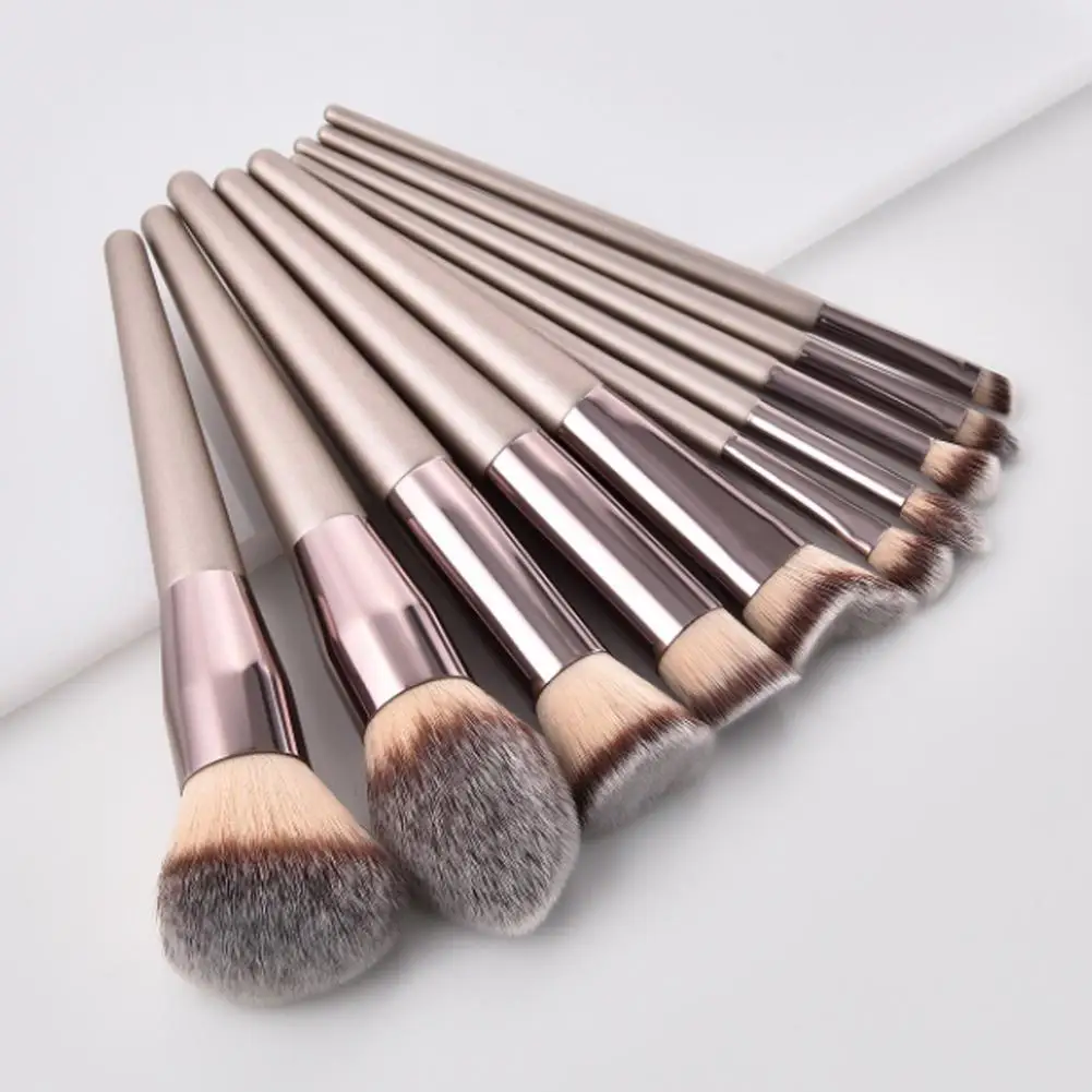 

Champagne Makeup Brushes Set For Foundation Powder Blush Eyeshadow Concealer Lip Eye Make Up Brush Beauty Tools Luxury