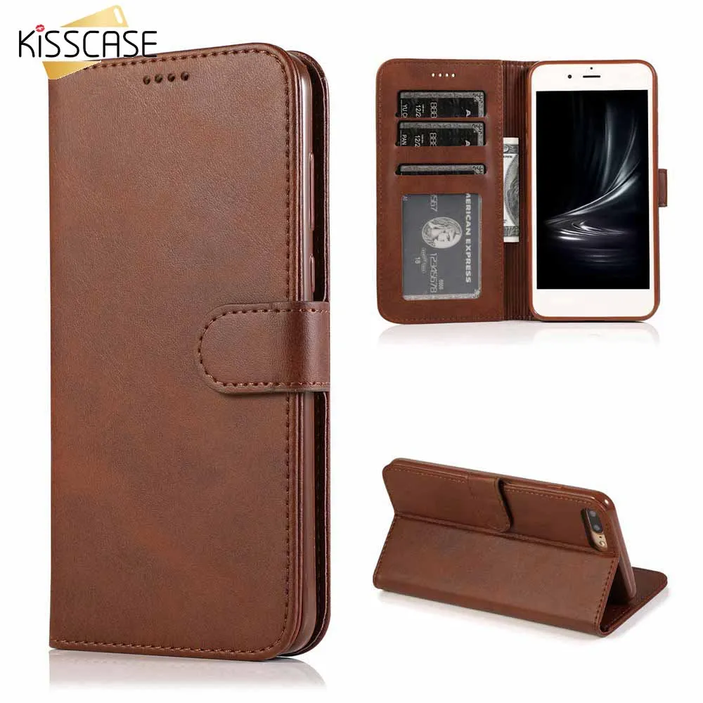 KISSCASE Retro Leather Case For Huawei p30 lite Cover Honor 8x Flip 7a 10 Lite 8c p20 p smart Mate 20 pro | Мобильные телефоны и