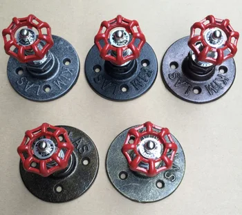 

1Piece. Retro Cast Iron Flange Valve Wall Hook DIY Industrial Style Clothes Bag Hanger Hook Loft Industrial Style