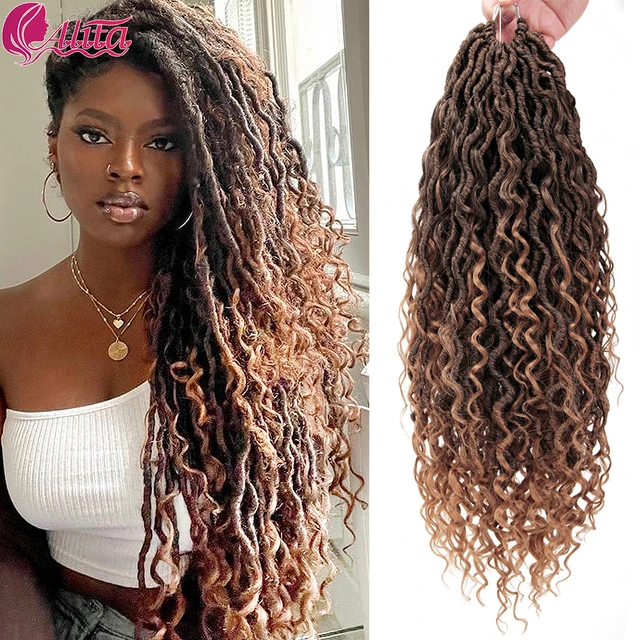 Synthetic Crochet Braids Hair River Locs  Crochet Curly Braids Extensions  - Synthetic Braiding Hair(for Black) - Aliexpress