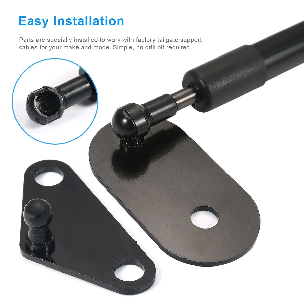 For Ford F150 Rear Trunk Tailgate Assist Lift Supports Shock Struts Rate Rod for Ford F150- On