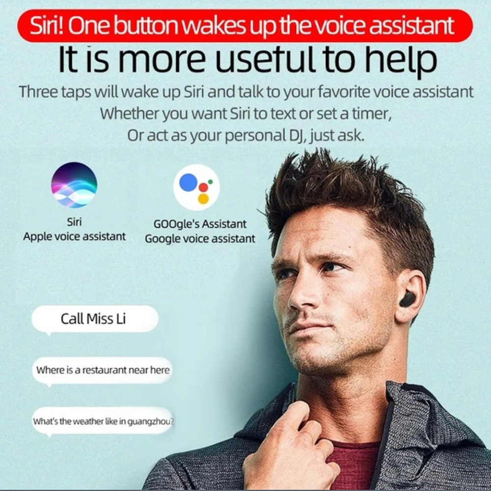 A6X A6S Wireless Earphone For Airdots Earbuds Bluetooth 5.0 TWS Headsets Noise Cancelling Mic For iPhone Huawei Samsung Xiaomi