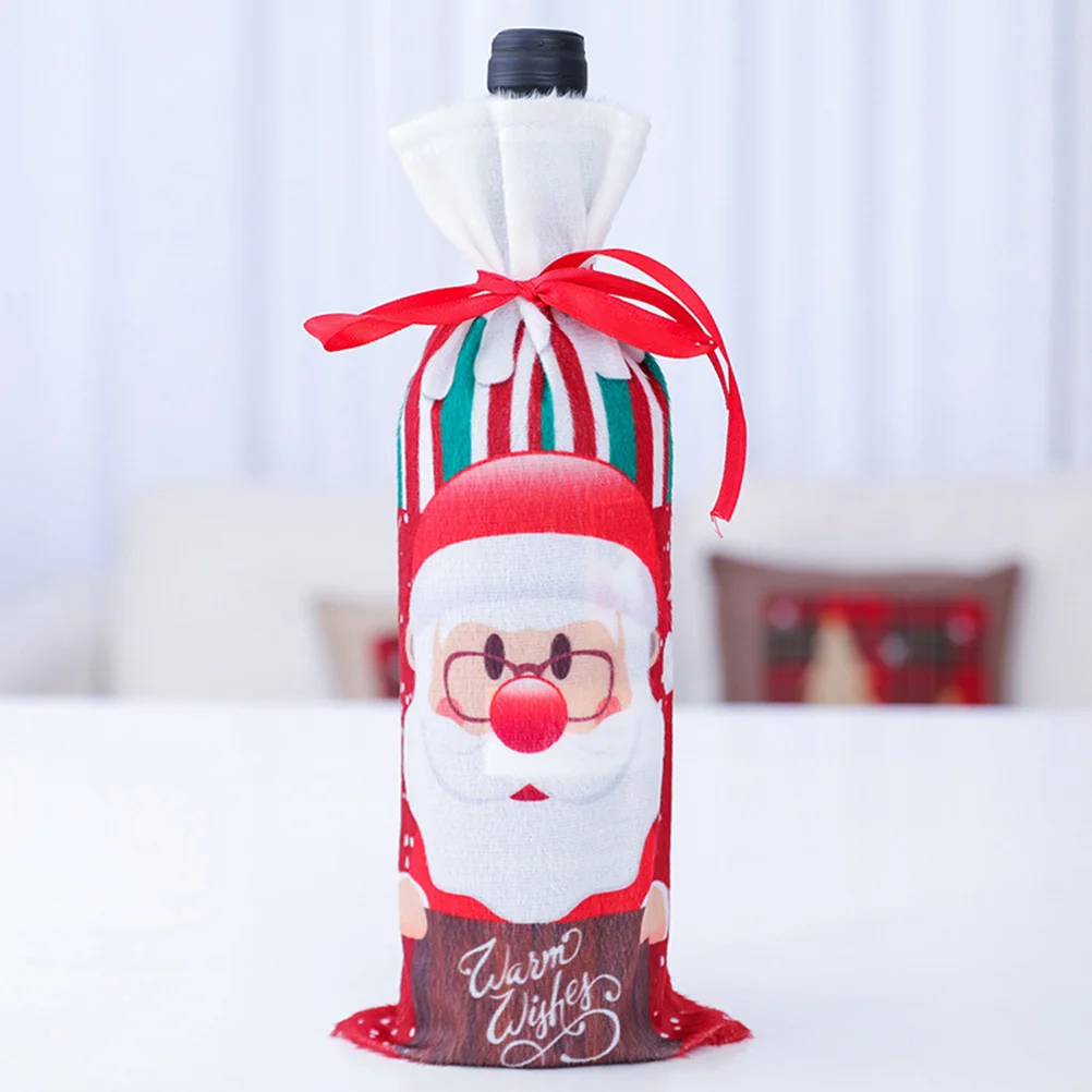 1 шт. крышка бутылки вина прекрасный шнурок Санта Клаус Держатель для вечерние дома отель