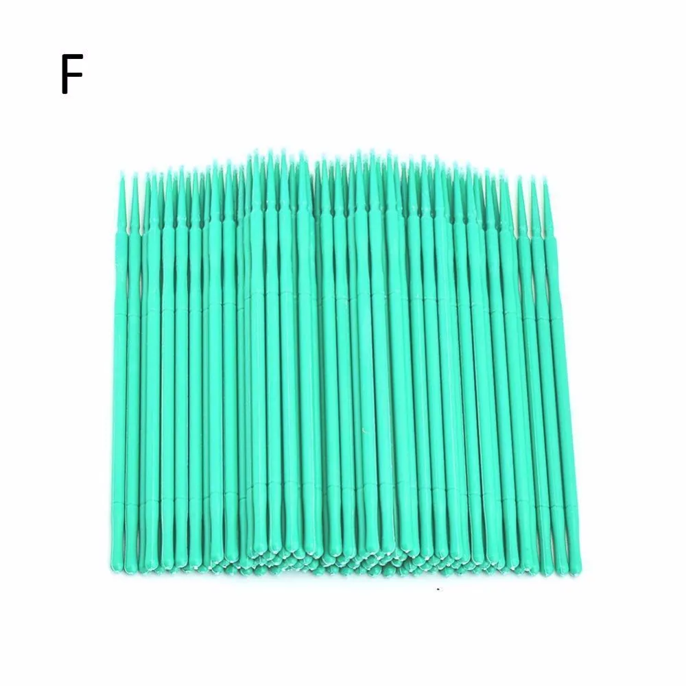 F 100 шт./пакет одноразовые MicroBrush ресницы человека Расширение ресницы снятия тампон микро-щётка для наращивание ресниц инструменты - Цвет: F
