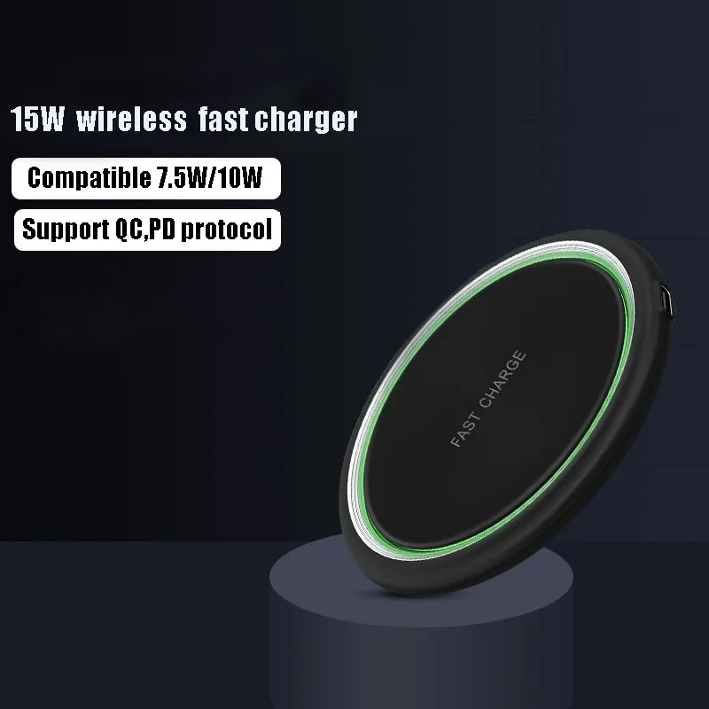 

Acegreen wireless charger 15W/10W/7.5W/5W QC3.0 Fast Charger smartphone charger charging station qi charger Pad phone charger