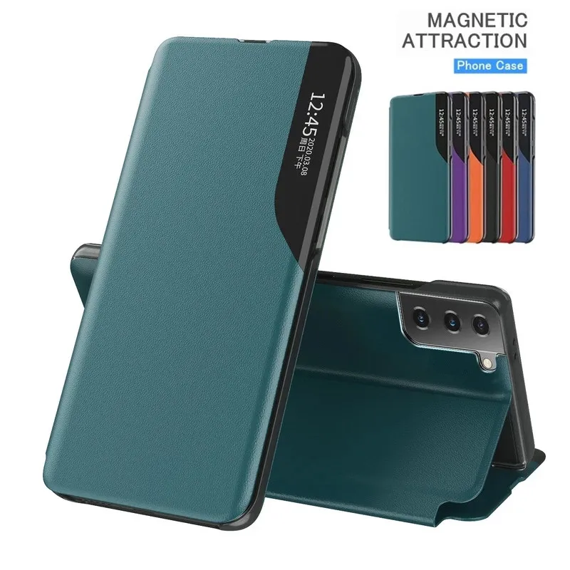 

Leather Magnetic Smart Case for Samsung Galaxy S22 S21 Ultra S20 FE A33 A31 A51 A71 A13 A32 A52 A53 A50 A70 Stand Phone Cover