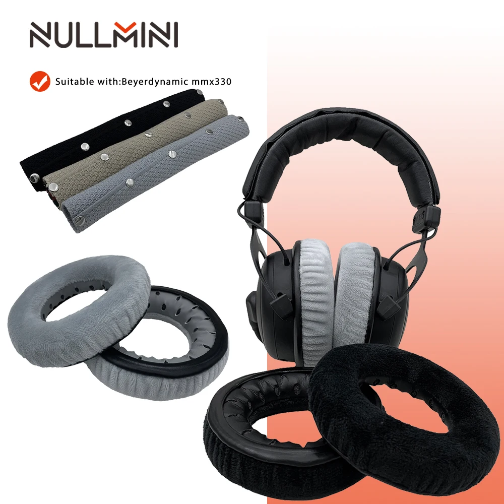 NullMini Сменные бархатные накладки для наушников Beyerdynamic MMX300 наушники Черные Серые