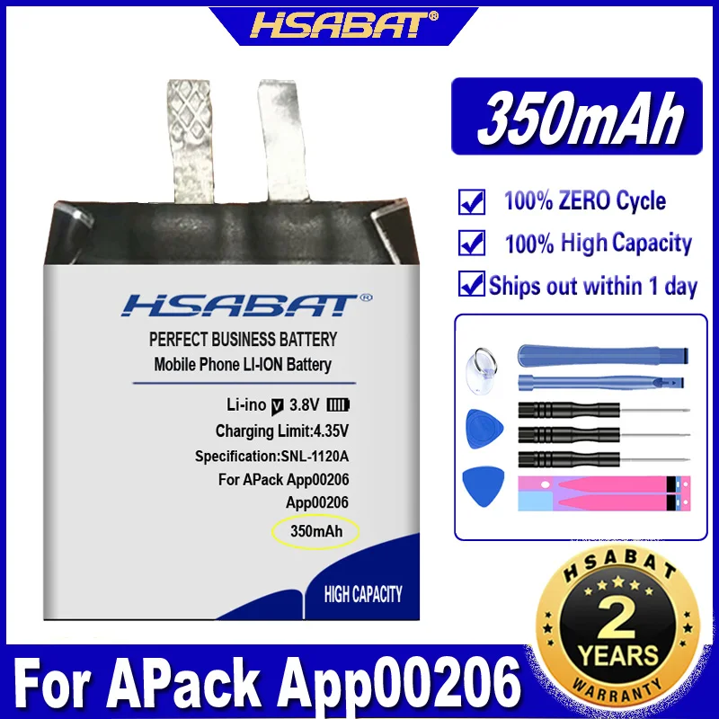 Аккумулятор HSABAT APP00206 350 мАч для аккумуляторов Apack 1ICP4/27/30 | Мобильные телефоны и